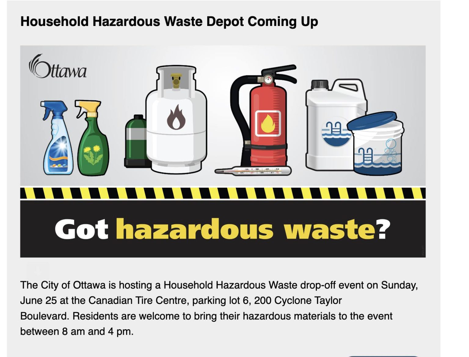 Hazardous Waste DropOff Event Huntley Community Association