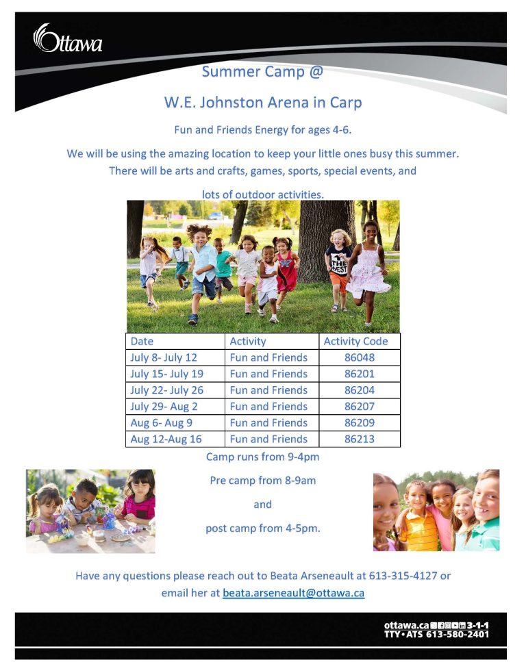 City of Ottawa Summer Camp Program and Job Opportunities Huntley